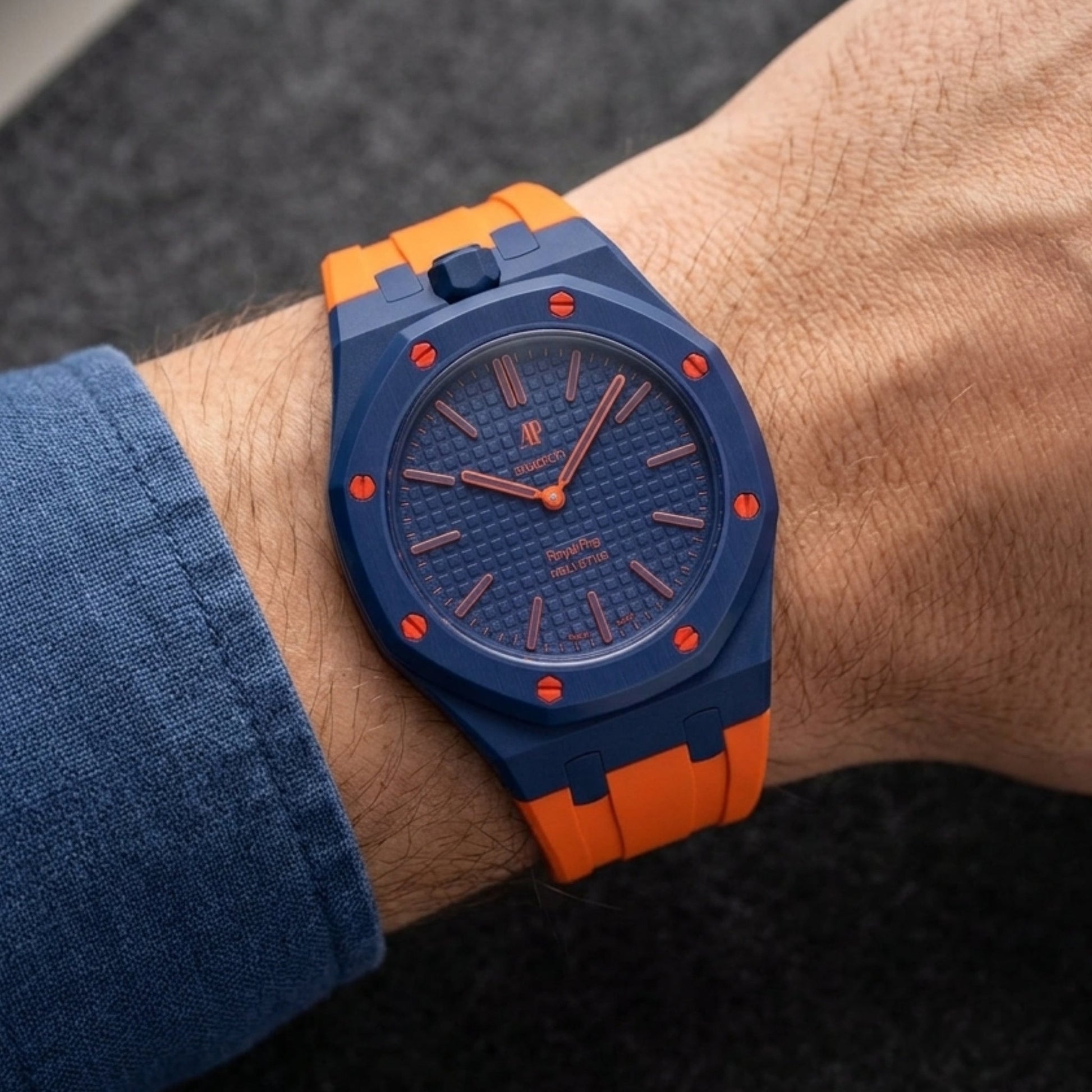 Royal Pop Wrist Strap & Case — For Orenji Hachi (Lépine, Crown at 12) - Helvetus
